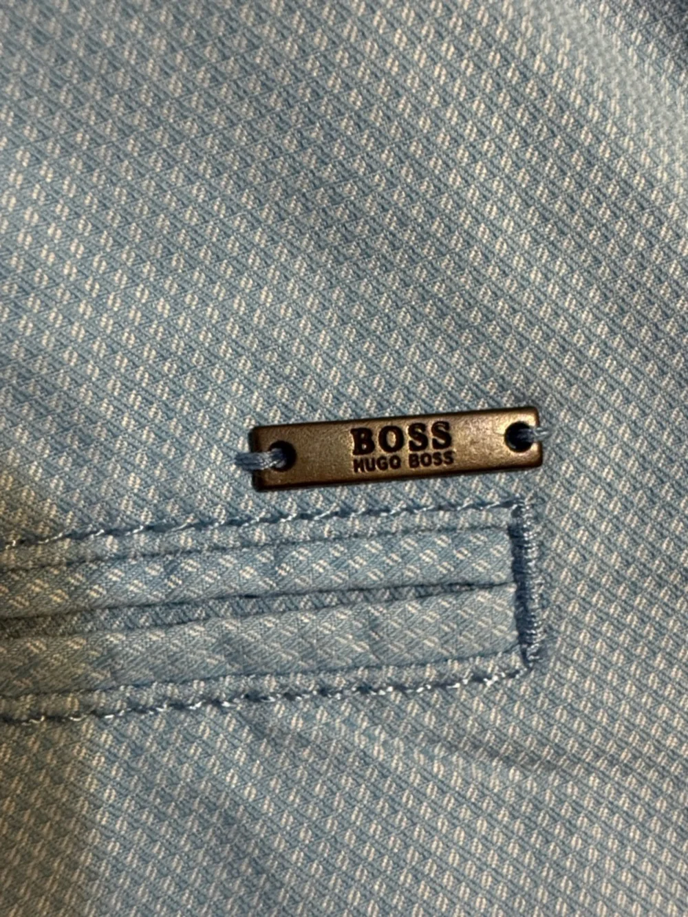 Hugo BOSS Light Blue Flat-Front Men's Shorts 36 R - Picture 4 of 6